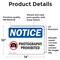 Signmission Photography Prohibited Sign With Symbol, 14 in W x Rectangle, Vinyl Decal OS-2PACK-NS-D-1014-L-17272 - alternate 4